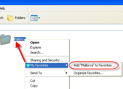 Adding folder to ConFavor-Favorites