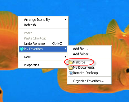 Easy access from Desktop Context Menu