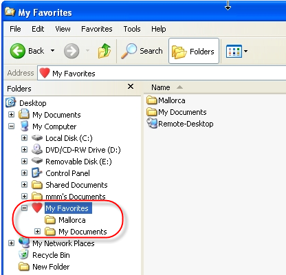 Integration with directory tree of Windows Explorer
