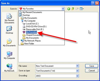 Integration with Open/Save Dialogues