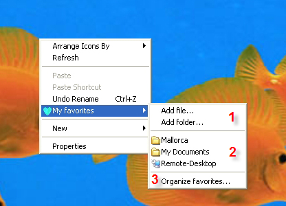 ConFavor - Context Menu Favorites Screenshot